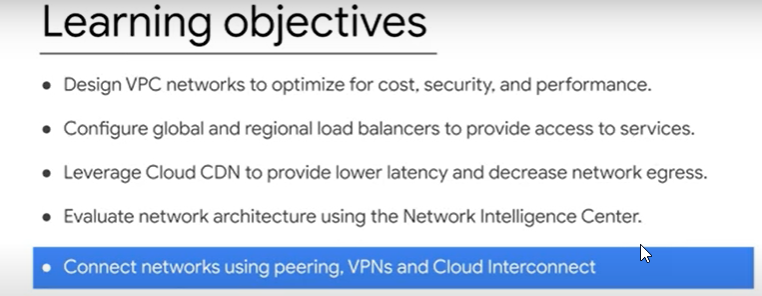 Network Objectives